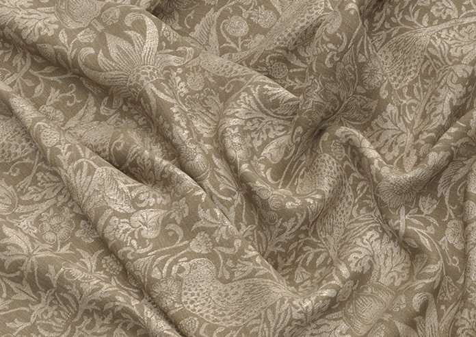 William Morris Strawberry Thief, Woven Walnut - Made to Measure Curtains - Image 4